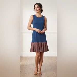 Linen and cotton Sleeveless Shift Dress